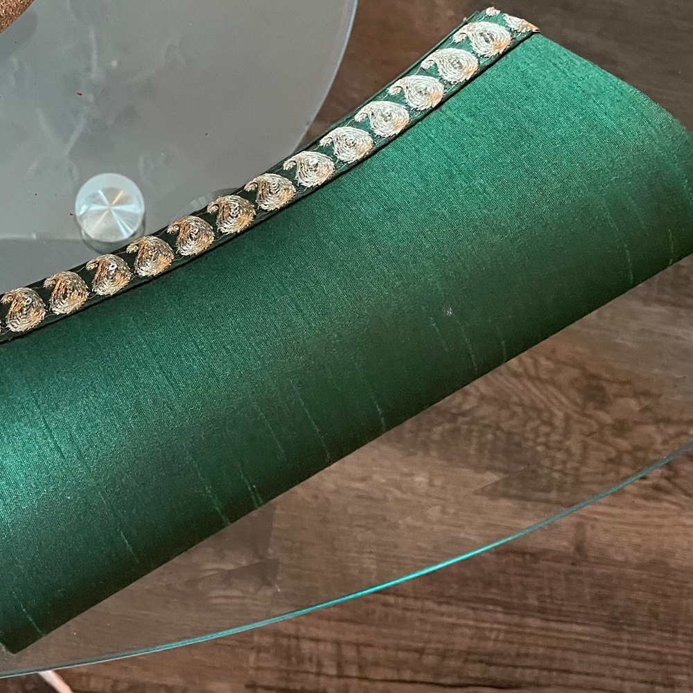 Satin Green and Gold Purse
